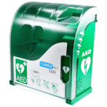 CARDIACT Green Outdoor Alarmed AED Cabinet 42 x 38 x 15cm