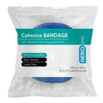 AEROBAN Blue Cohesive Bandage 2.5cm x 4.5M