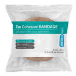 AEROBAN Tan Cohesive Bandage 2.5cm x 4.5M