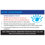 AEROGUIDE Eye Wound First Aid Card