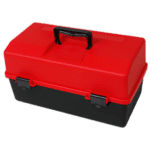 AEROCASE Red and Black Plastic Tacklebox with 6 Trays 30 x 46.5 x 25.4cm